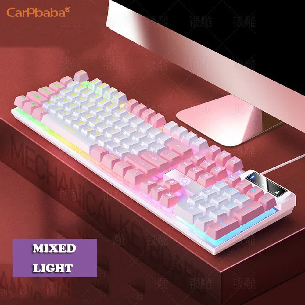 Pc Gaming Pink - Carpbaba k500 104 teclas usb com