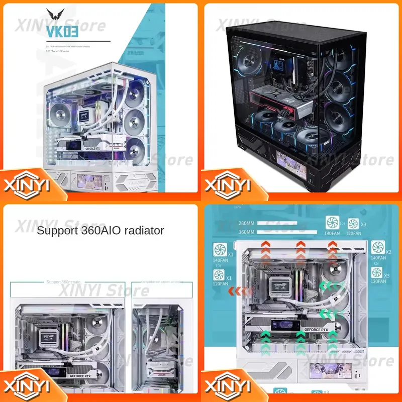 Pc Water Cooling - Gabinete Gamer Valkyrie VK03 Branco em