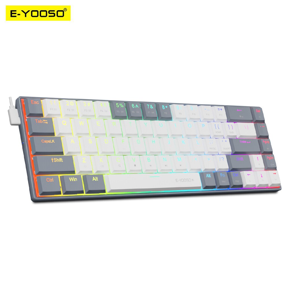 E-YOOSO a68 rgb mini fino usb  - Pc Gaming Pink avaliação e preço