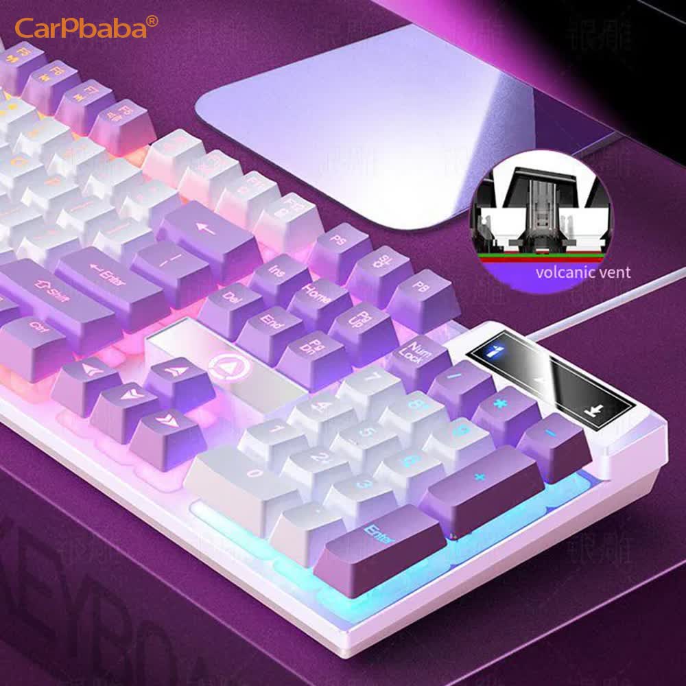 Carpbaba k500 104 teclas usb c - Pc Gaming Pink avaliação e preço