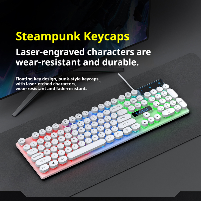Teclado para jogos T11T-WOLF,  - Pc Gaming Fullset avaliação e preço