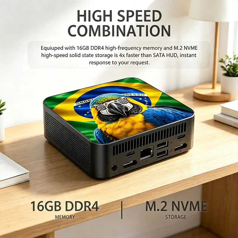 Mini PC Temático com Bandeiras - Pc Gaming Intel avaliação e preço